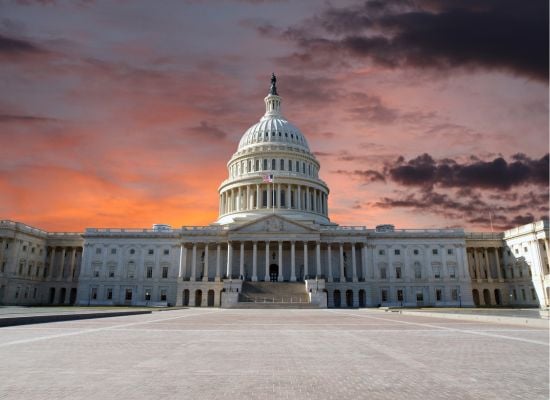 Capitol Building with sunset